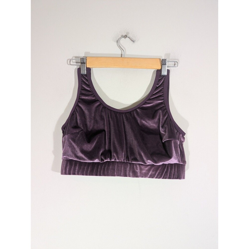 Torrid Curve Purple Velvet Padded Sports Bra Sz 1X Lounge Comfy Athletic